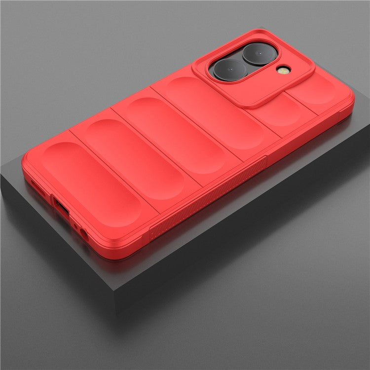 For vivo Y78 (China) 5G / Y36 4G (Global) Soft TPU Phone Case Anti-drop Rugged Phone Back Cover - Red