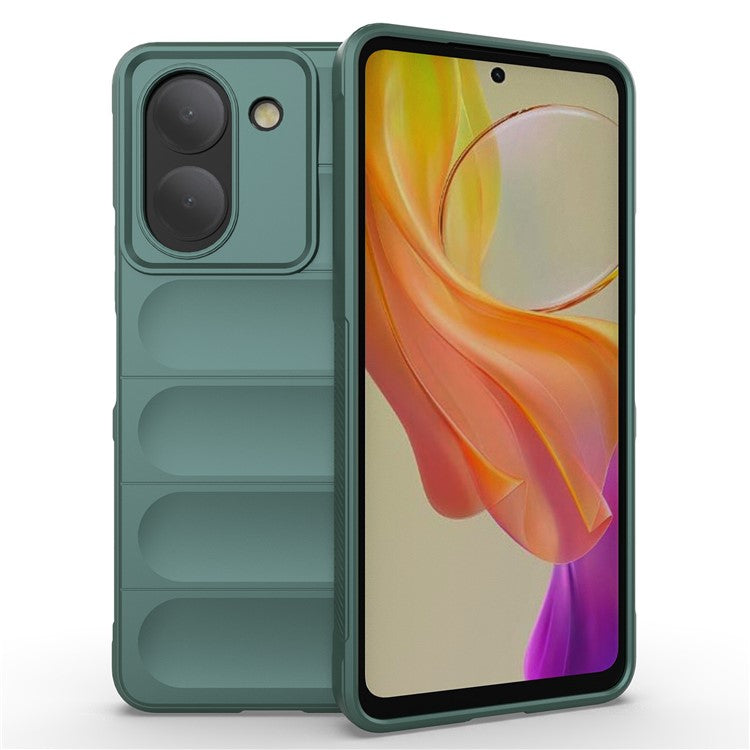 For vivo Y78 (China) 5G / Y36 4G (Global) Soft TPU Phone Case Anti-drop Rugged Phone Back Cover - Green