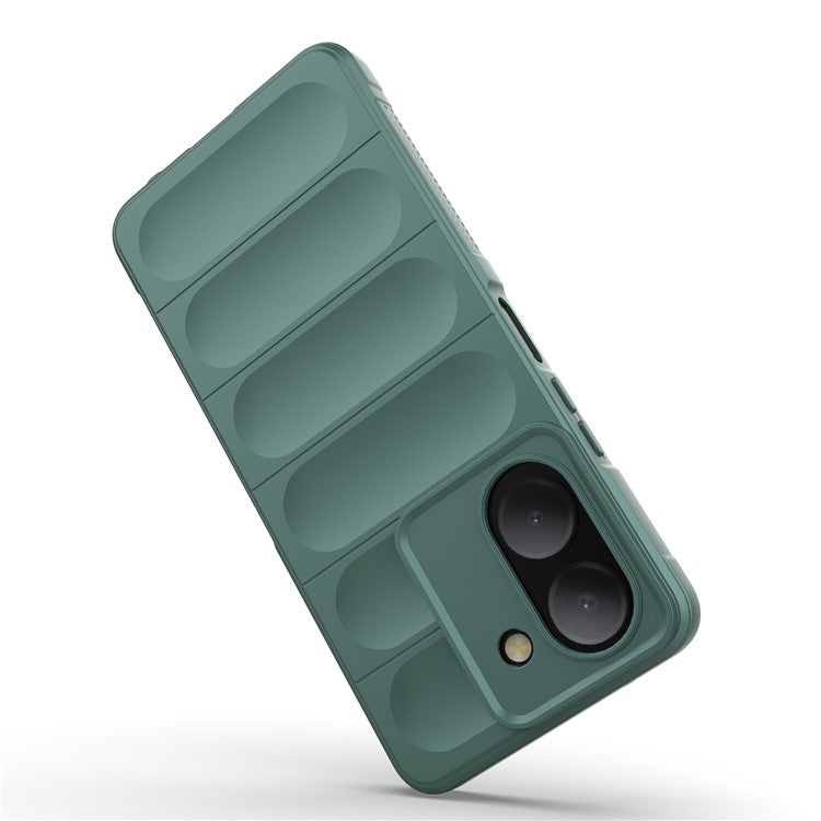 For vivo Y78 (China) 5G / Y36 4G (Global) Soft TPU Phone Case Anti-drop Rugged Phone Back Cover - Green