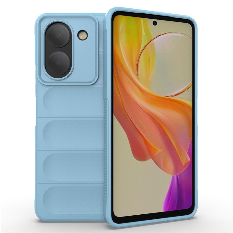 For vivo Y78 (China) 5G / Y36 4G (Global) Soft TPU Phone Case Anti-drop Rugged Phone Back Cover - Baby Blue