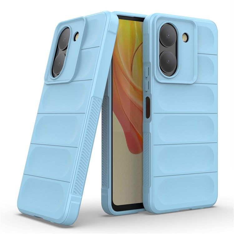 For vivo Y78 (China) 5G / Y36 4G (Global) Soft TPU Phone Case Anti-drop Rugged Phone Back Cover - Baby Blue