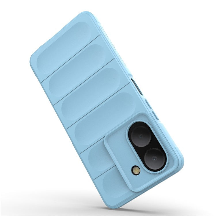 For vivo Y78 (China) 5G / Y36 4G (Global) Soft TPU Phone Case Anti-drop Rugged Phone Back Cover - Baby Blue