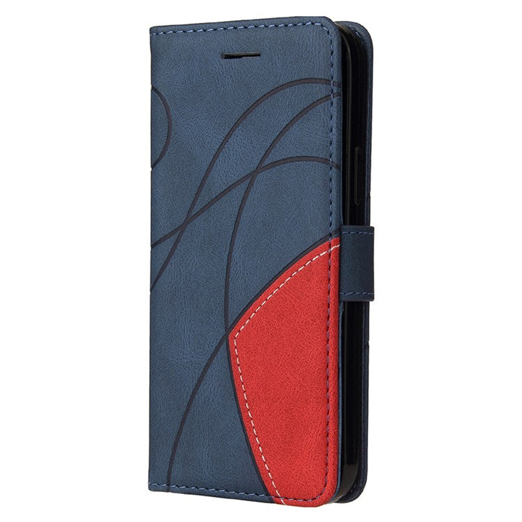 KT Leather Series-1 For vivo Y36 5G (Global) / Y78 5G (China) Phone Case PU Leather Dual-color Splicing Wallet Stand Cover - Blue