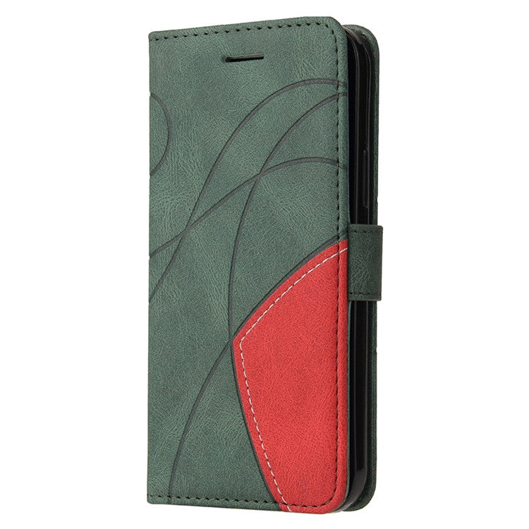 KT Leather Series-1 For vivo Y36 5G (Global) / Y78 5G (China) Phone Case PU Leather Dual-color Splicing Wallet Stand Cover - Green