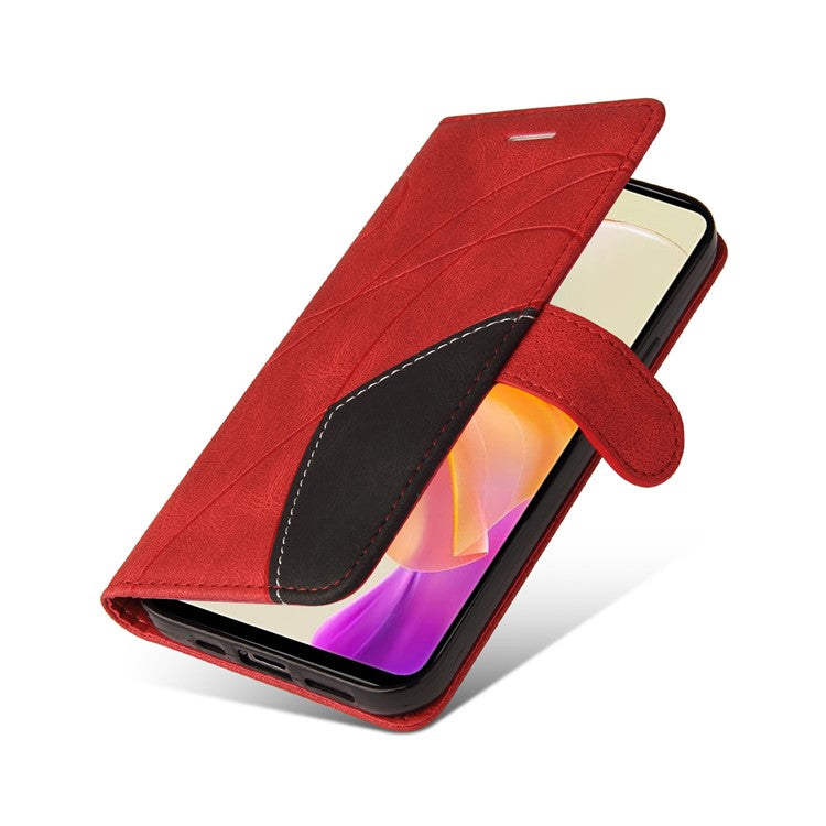 KT Leather Series-1 For vivo Y36 5G (Global) / Y78 5G (China) Phone Case PU Leather Dual-color Splicing Wallet Stand Cover - Red