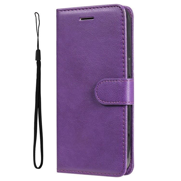 KT Leather Series-2 Phone Cover for vivo Y36 5G (Global) / Y78 5G (China) , Solid Color PU Leather Stand Phone Case Wallet - Purple