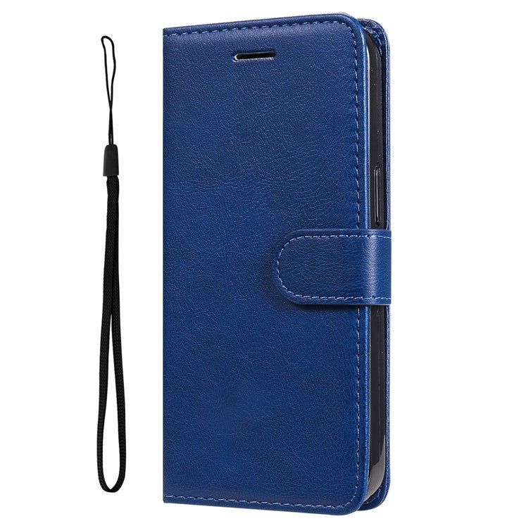 KT Leather Series-2 Phone Cover for vivo Y36 5G (Global) / Y78 5G (China) , Solid Color PU Leather Stand Phone Case Wallet - Blue