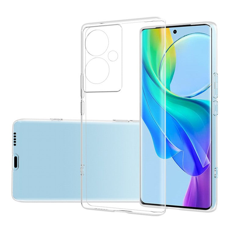 For vivo Y78+ 5G / V29 Lite 5G HD Clear TPU Phone Case Super Thin Precise Cutouts Cell Phone Cover