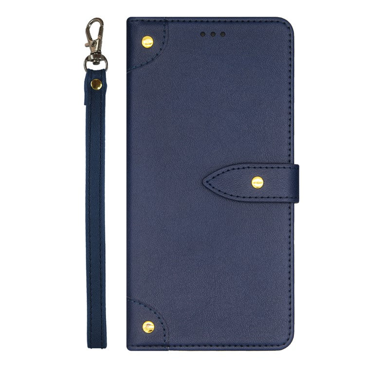 IDEWEI For vivo V29 Lite 5G Phone Leather Case Card Holder Full Protection Stand Cover - Blue