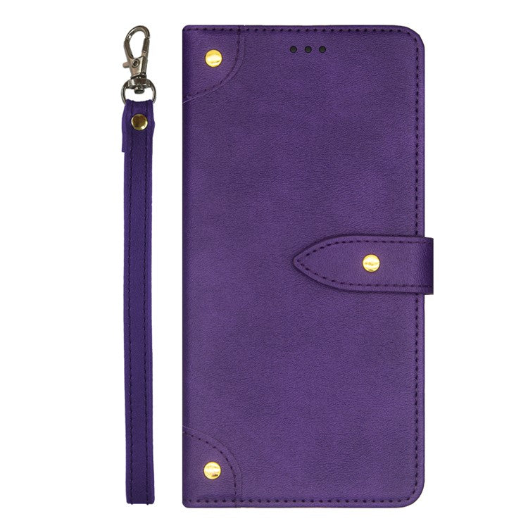 IDEWEI For vivo V29 Lite 5G Phone Leather Case Card Holder Full Protection Stand Cover - Purple