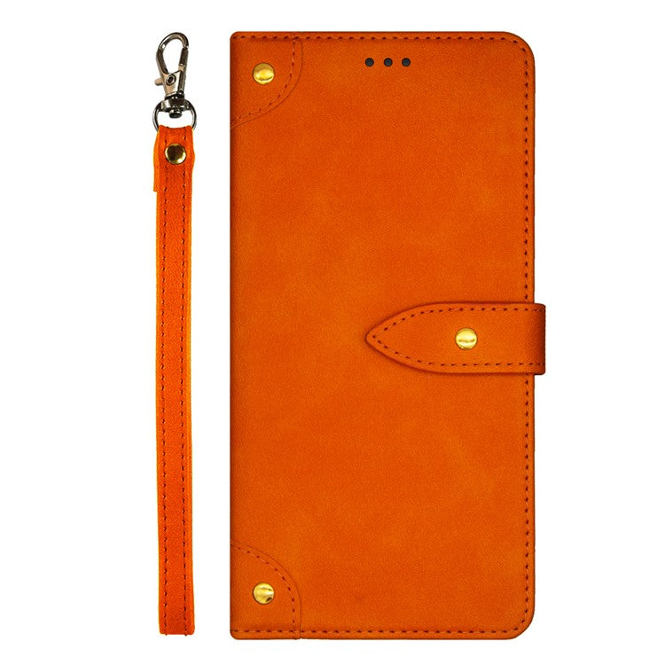 IDEWEI For vivo V29 Lite 5G Phone Leather Case Card Holder Full Protection Stand Cover - Orange