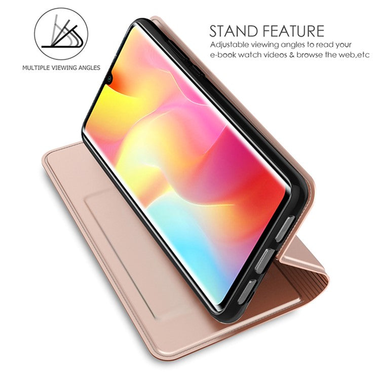 Phone Case for vivo Y36 5G (Global) , Card Slot Flip Phone Cover PU Leather Stand Shell Shockproof Cover - Rose Gold