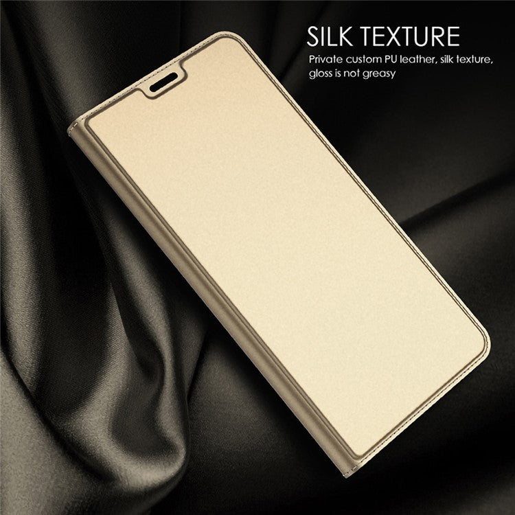 For vivo Y100 5G Slim-Fit Phone Cover Card Slot PU Leather Shell Drop Protection Phone Stand Case - Gold