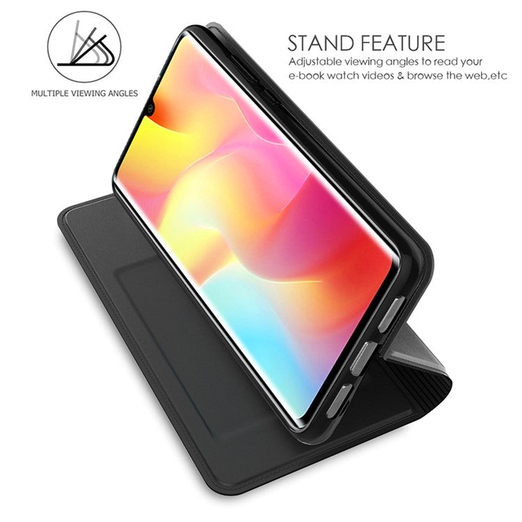 For vivo Y100 5G Slim-Fit Phone Cover Card Slot PU Leather Shell Drop Protection Phone Stand Case - Black