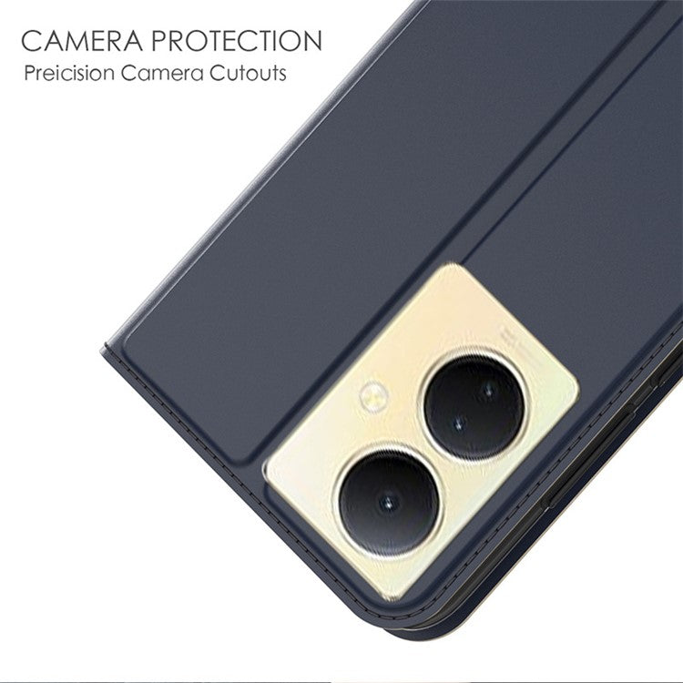 For vivo V29 Lite 5G Card Slot PU Leather Flip Phone Cover Stand Shell Full Protection Phone Case - Black