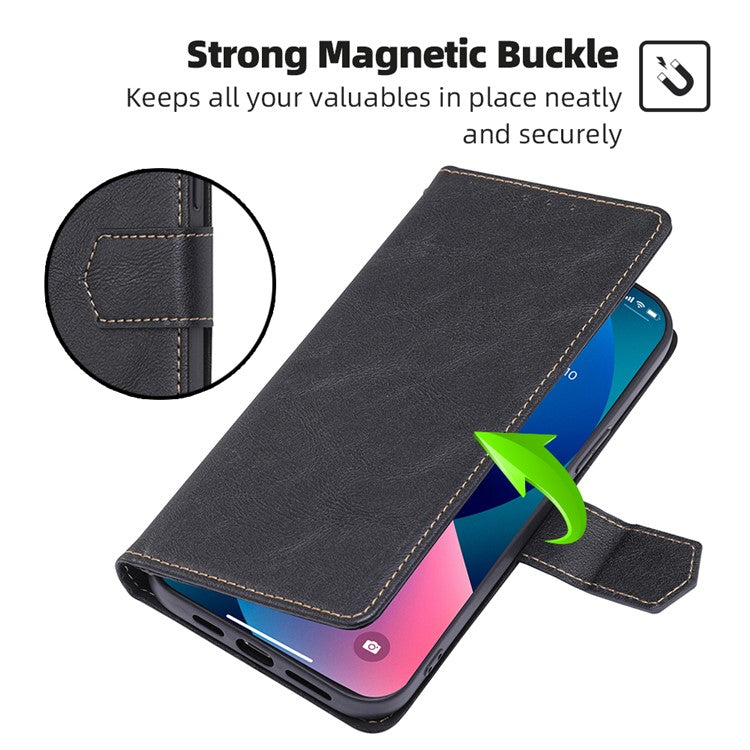 For vivo Y35m+ 5G / Y35+ 5G PU Leather Stand Cell Phone Case RFID Blocking Wallet Phone Cover - Black