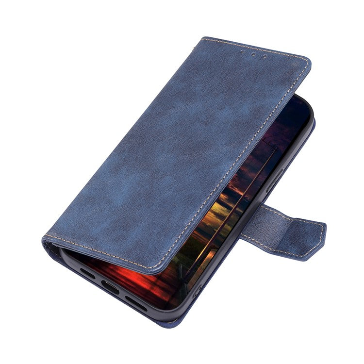 For vivo Y35m+ 5G / Y35+ 5G PU Leather Stand Cell Phone Case RFID Blocking Wallet Phone Cover - Blue