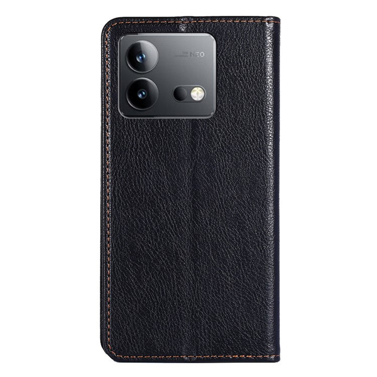 For vivo iQOO Neo8 5G / Neo8 Pro 5G Stand Wallet Cover Magnetic Phone Case PU Leather + TPU Phone Shell - Black