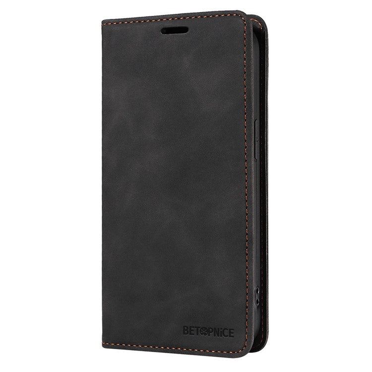 BETOPNICE 003 For vivo Y35m+ 5G / Y35+ 5G PU Leather Flip Cover RFID Blocking Wallet Stand Phone Case - Black