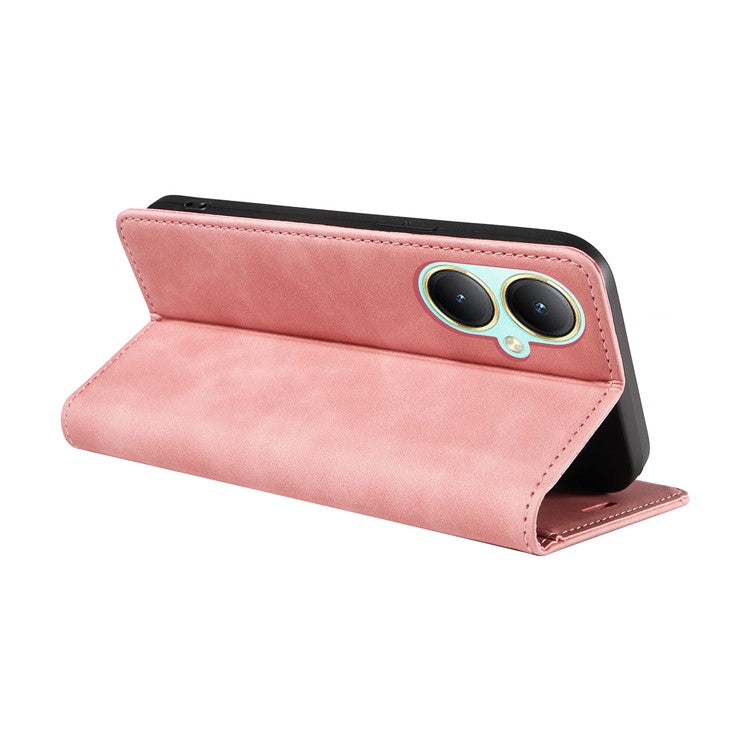 BETOPNICE 003 For vivo Y35m+ 5G / Y35+ 5G PU Leather Flip Cover RFID Blocking Wallet Stand Phone Case - Pink