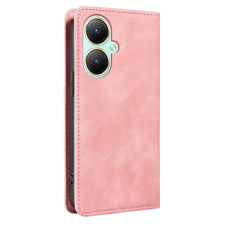 BETOPNICE 003 For vivo Y35m+ 5G / Y35+ 5G PU Leather Flip Cover RFID Blocking Wallet Stand Phone Case - Pink