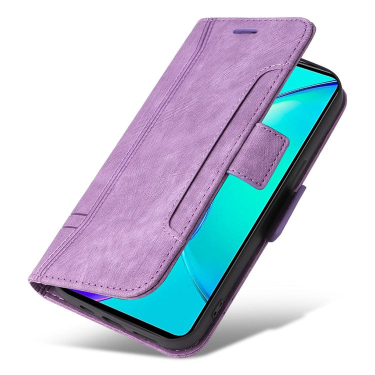 BETOPNICE 001 For vivo Y35m+ 5G / Y35+ 5G Leather Phone Case Shockproof Stand Wallet Cover - Purple