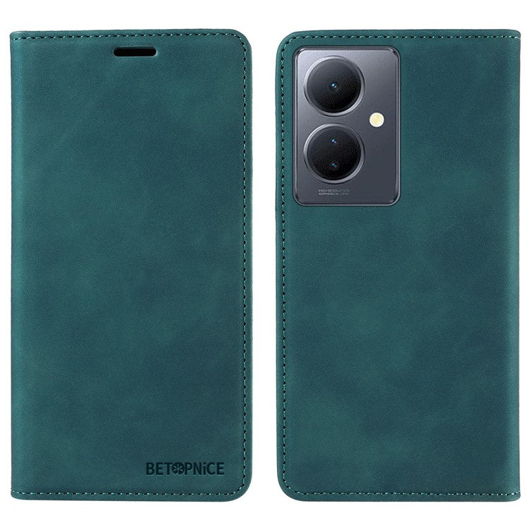 BETOPNICE 003 For vivo Y78 (China) 5G / Y36 4G (Global) / 5G (Global) Flip Cover Wallet PU Leather Stand Phone Case - Green