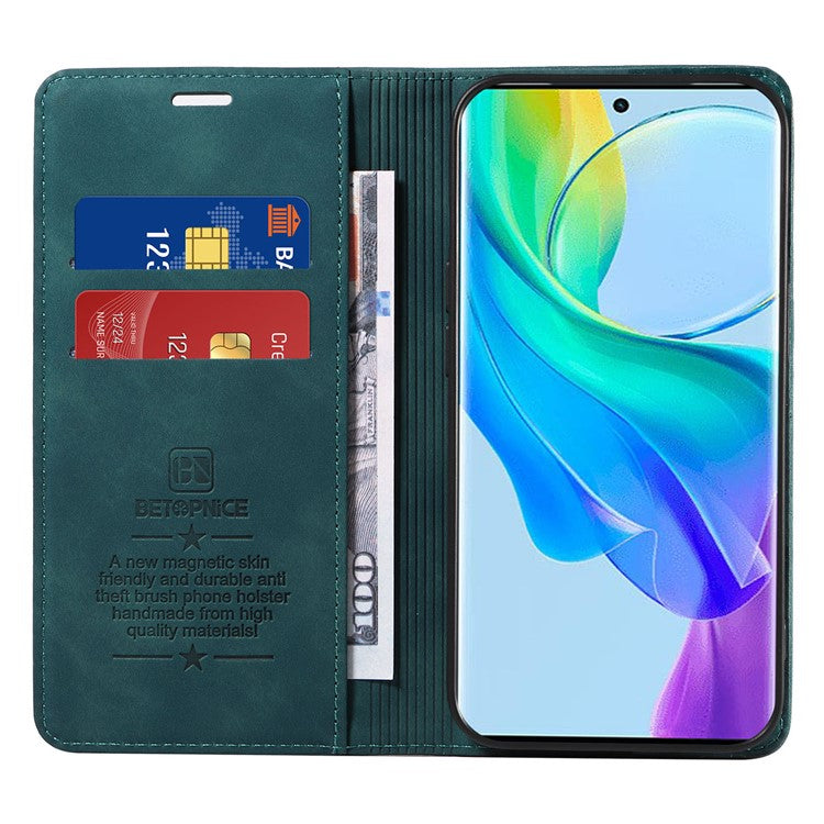 BETOPNICE 003 For vivo Y78 (China) 5G / Y36 4G (Global) / 5G (Global) Flip Cover Wallet PU Leather Stand Phone Case - Green