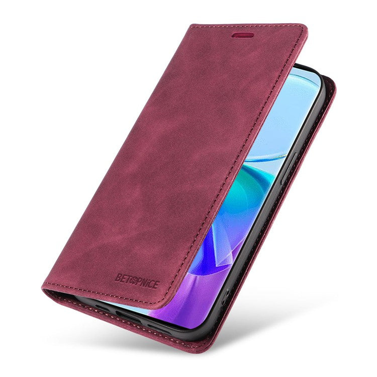 BETOPNICE 003 For vivo Y78 (China) 5G / Y36 4G (Global) / 5G (Global) Flip Cover Wallet PU Leather Stand Phone Case - Red