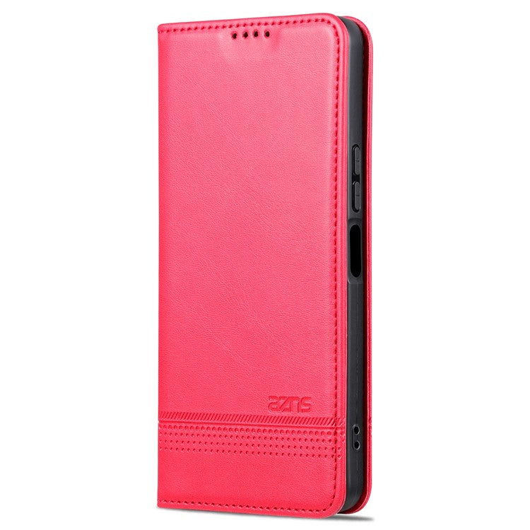 AZNS For vivo Y36 4G (Global) / Y78 (China) 5G PU Leather Wallet Case Flip Folio Viewing Stand Phone Cover - Red