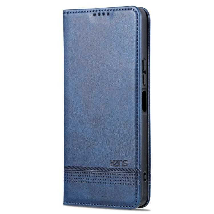 AZNS For vivo Y36 4G (Global) / Y78 (China) 5G PU Leather Wallet Case Flip Folio Viewing Stand Phone Cover - Blue