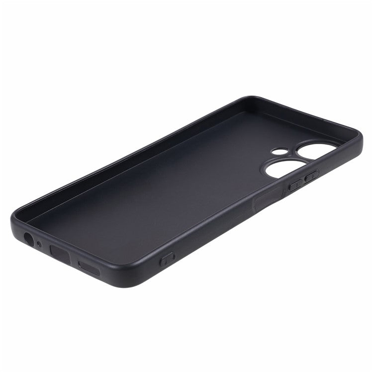 For vivo Y35m+ 5G Candy Color Glossy TPU Case Precise Cutout Anti-scratch Phone Cover - Black