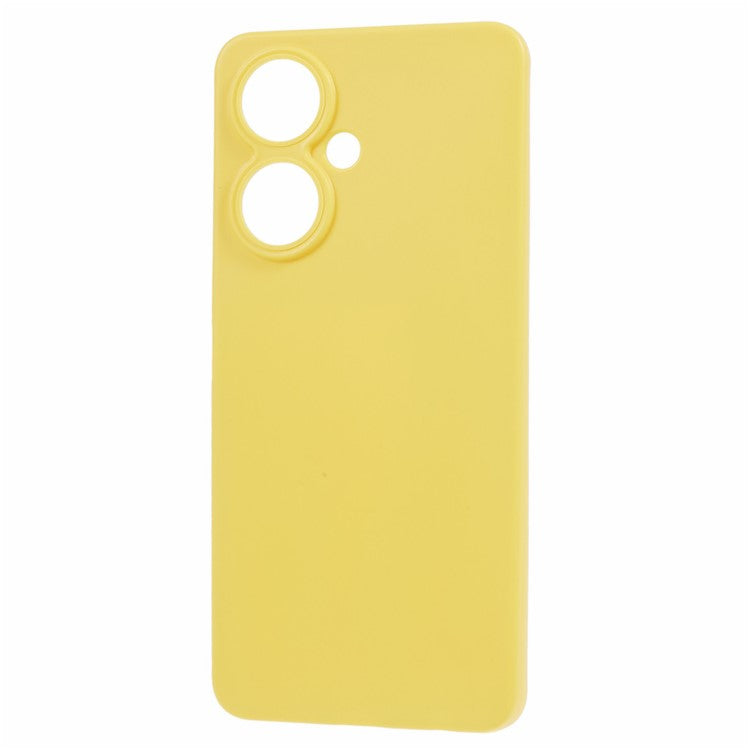 For vivo Y35m+ 5G Candy Color Glossy TPU Case Precise Cutout Anti-scratch Phone Cover - Yellow