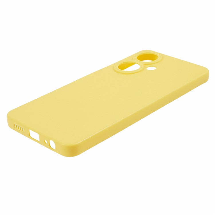 For vivo Y35m+ 5G Candy Color Glossy TPU Case Precise Cutout Anti-scratch Phone Cover - Yellow