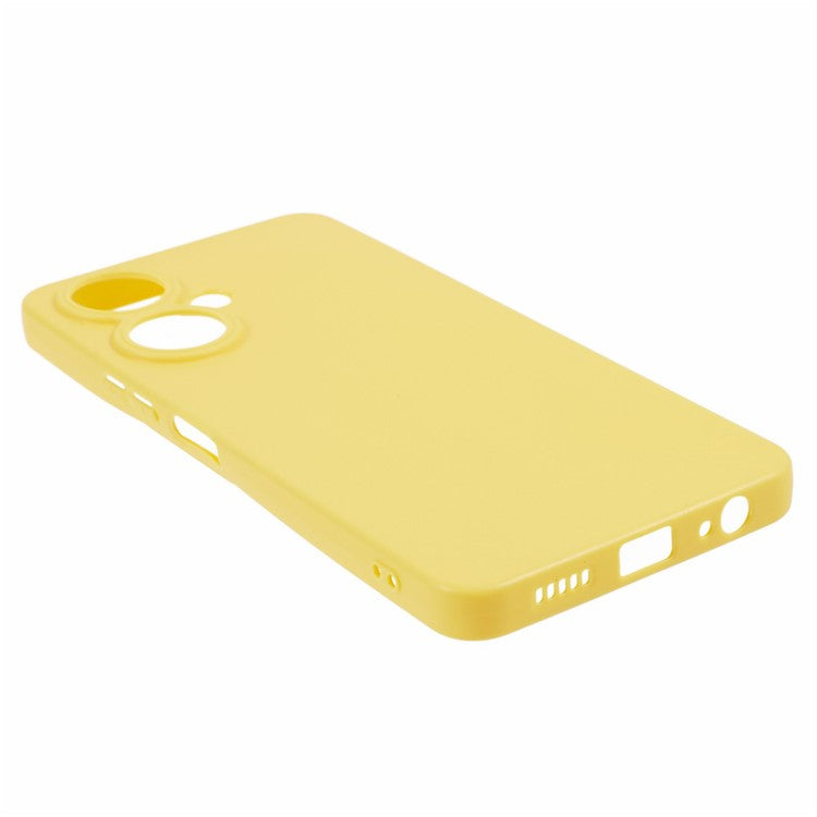 For vivo Y35m+ 5G Candy Color Glossy TPU Case Precise Cutout Anti-scratch Phone Cover - Yellow