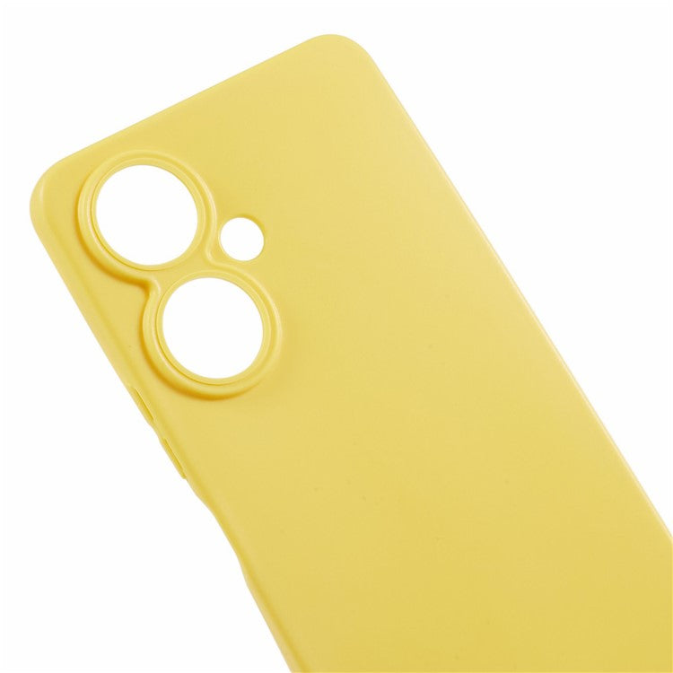 For vivo Y35m+ 5G Candy Color Glossy TPU Case Precise Cutout Anti-scratch Phone Cover - Yellow