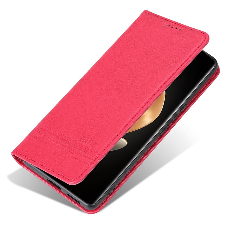 AZNS For vivo Y78+ 5G / Y78 5G Stand PU Leather Anti-drop Wallet Case Flip Folio Phone Cover - Red