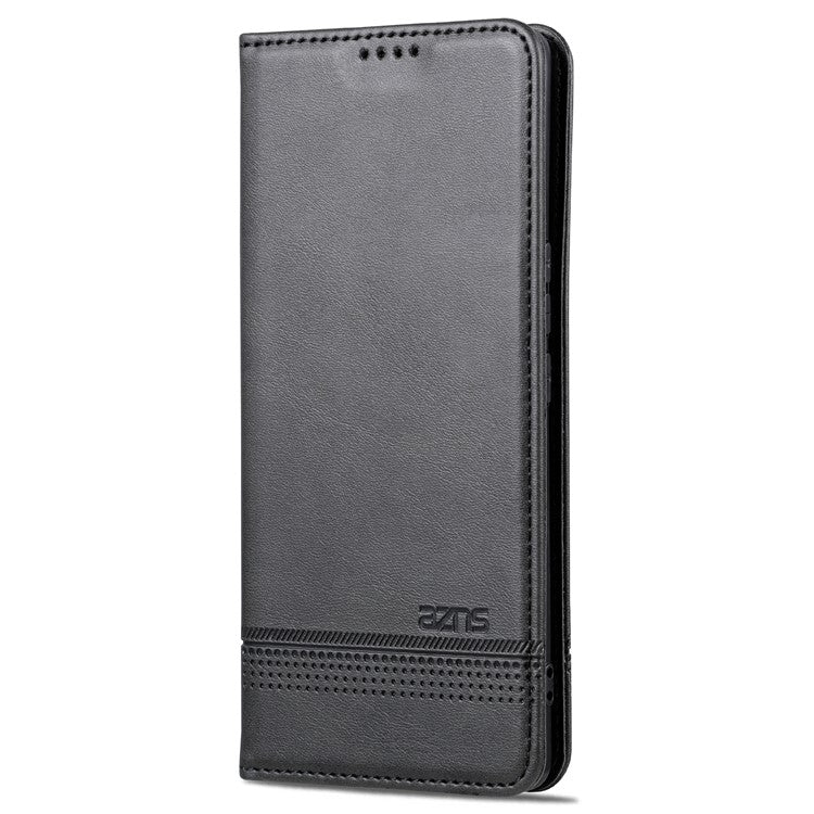 AZNS For vivo Y78+ 5G / Y78 5G Stand PU Leather Anti-drop Wallet Case Flip Folio Phone Cover - Black