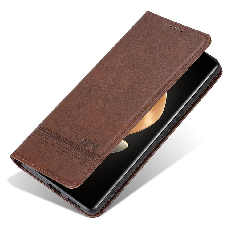 AZNS For vivo Y78+ 5G / Y78 5G Stand PU Leather Anti-drop Wallet Case Flip Folio Phone Cover - Coffee