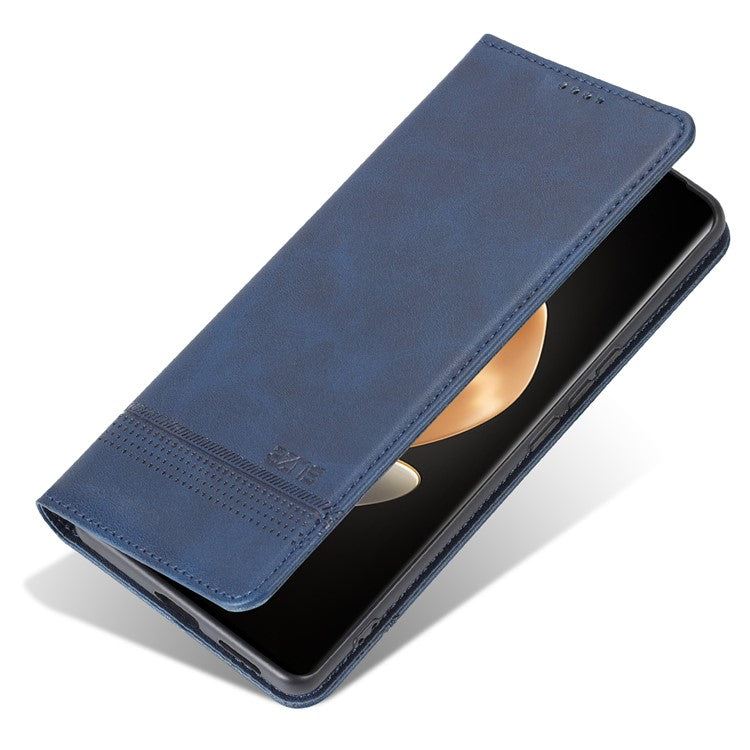 AZNS For vivo Y78+ 5G / Y78 5G Stand PU Leather Anti-drop Wallet Case Flip Folio Phone Cover - Blue