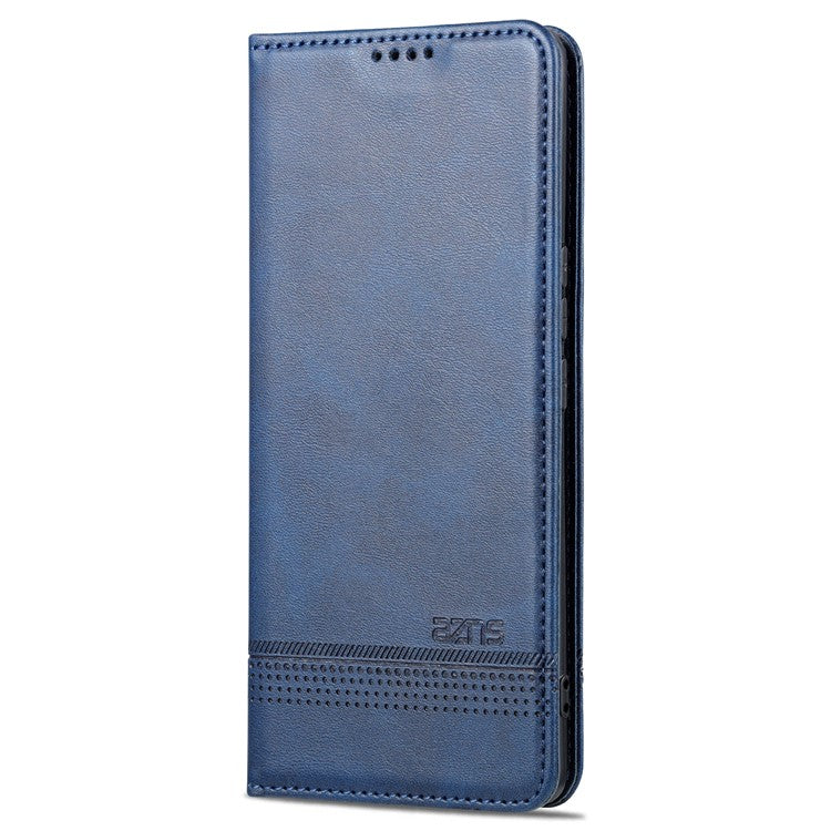 AZNS For vivo Y78+ 5G / Y78 5G Stand PU Leather Anti-drop Wallet Case Flip Folio Phone Cover - Blue