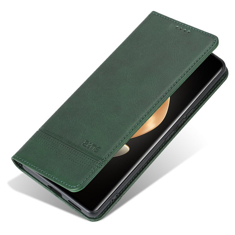 AZNS For vivo Y78+ 5G / Y78 5G Stand PU Leather Anti-drop Wallet Case Flip Folio Phone Cover - Green