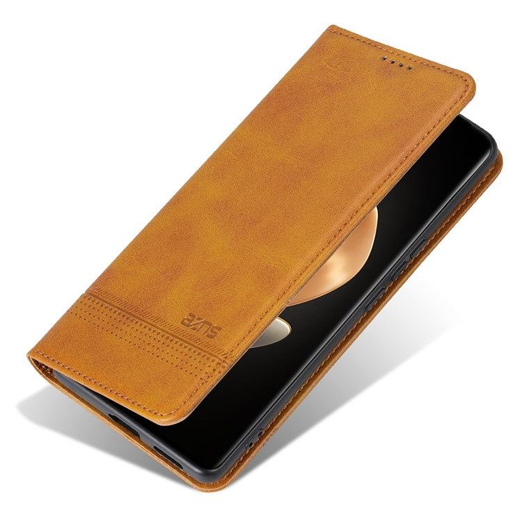 AZNS For vivo Y78+ 5G / Y78 5G Stand PU Leather Anti-drop Wallet Case Flip Folio Phone Cover - Brown