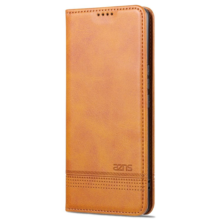 AZNS For vivo Y78+ 5G / Y78 5G Stand PU Leather Anti-drop Wallet Case Flip Folio Phone Cover - Brown