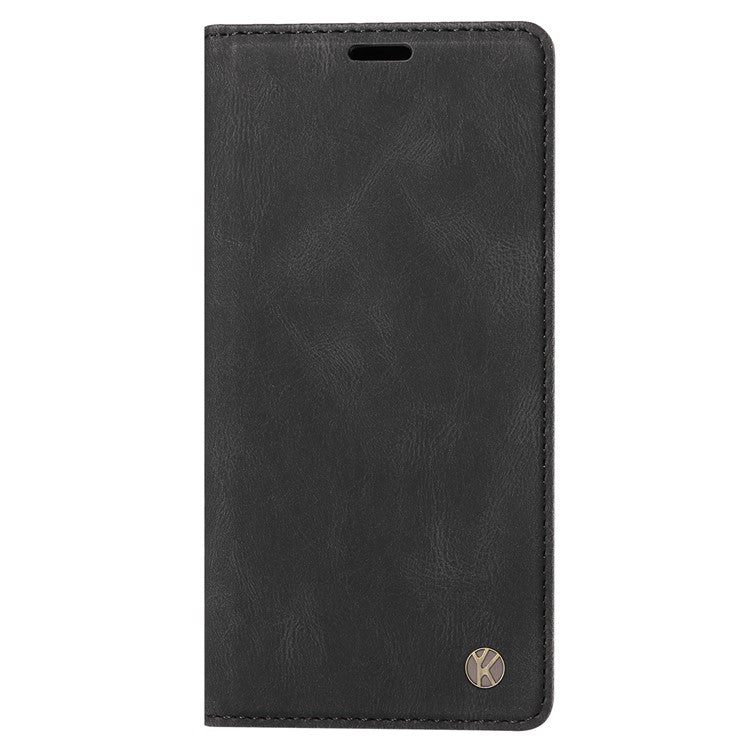 YIKATU YK-004 For vivo Y36 5G (Global) / Y78 5G (China) Fully Wrapped Leather Cover Skin-touch Stand Shell Wallet Phone Case - Black