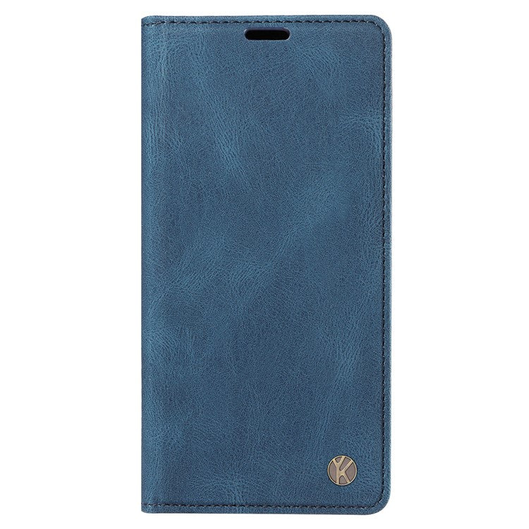 YIKATU YK-004 For vivo Y36 5G (Global) / Y78 5G (China) Fully Wrapped Leather Cover Skin-touch Stand Shell Wallet Phone Case - Blue