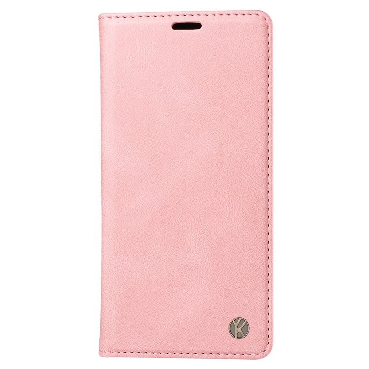 YIKATU YK-004 For vivo Y36 5G (Global) / Y78 5G (China) Fully Wrapped Leather Cover Skin-touch Stand Shell Wallet Phone Case - Pink