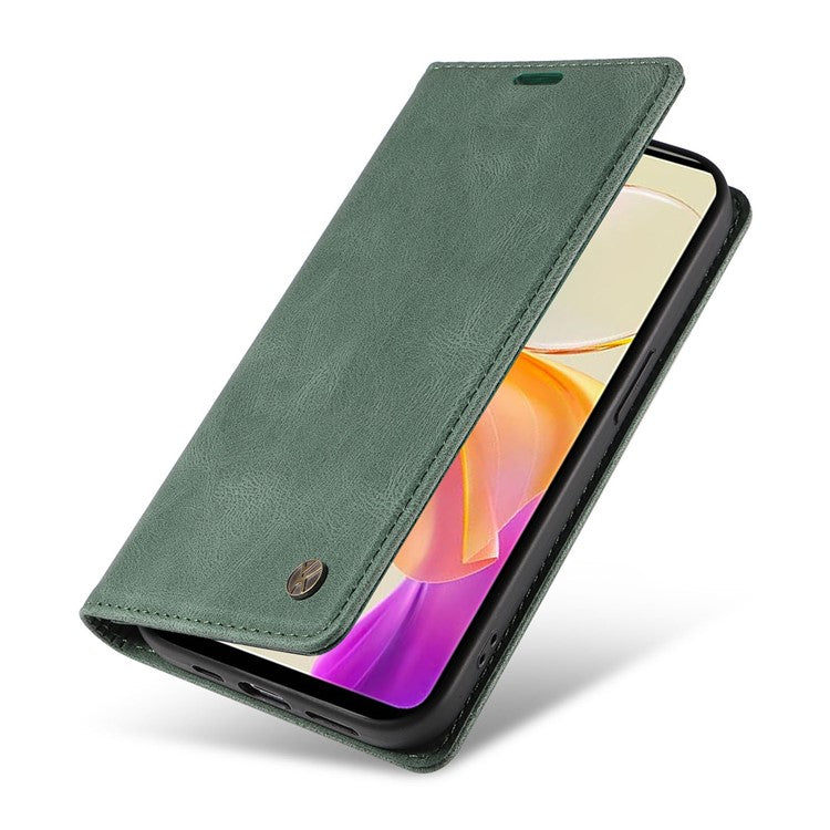 YIKATU YK-004 For vivo Y36 5G (Global) / Y78 5G (China) Fully Wrapped Leather Cover Skin-touch Stand Shell Wallet Phone Case - Green