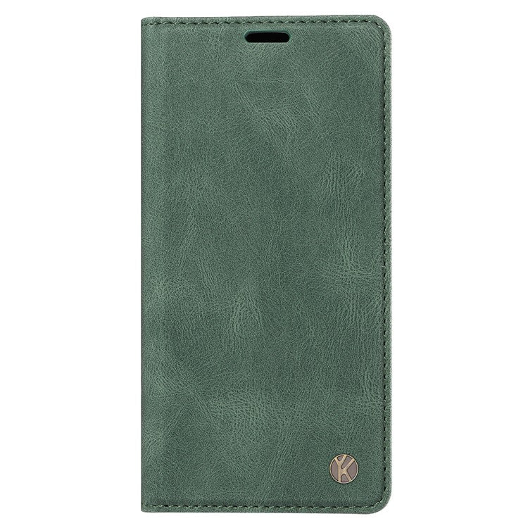 YIKATU YK-004 For vivo Y36 5G (Global) / Y78 5G (China) Fully Wrapped Leather Cover Skin-touch Stand Shell Wallet Phone Case - Green