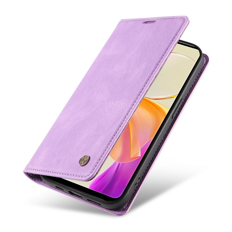 YIKATU YK-004 For vivo Y36 5G (Global) / Y78 5G (China) Fully Wrapped Leather Cover Skin-touch Stand Shell Wallet Phone Case - Purple